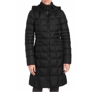 The North Face Metropolis II Black Long Down Puffer Coat Hood Size XL